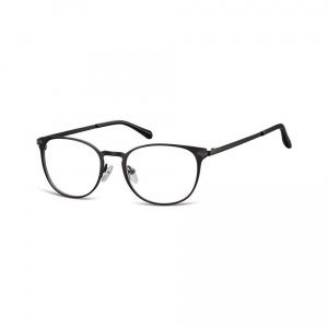 Okulary Oprawki damskie kocie oczy stalowe Sunoptic 992 czarne