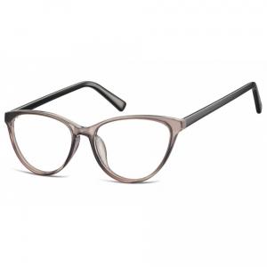 Oprawki korekcyjne okulary Kocie Oczy zerówki Sunoptic CP127D jasnoszare