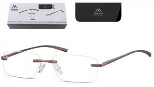 Patentki Bezramkowe Asferyczne Okulary aluminiowe do Czytania Montana MR68B moc: +1