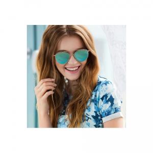 Okulary przeciwsłoneczne Glam Rock damskie lustrzanki 2025-2 ze skazą