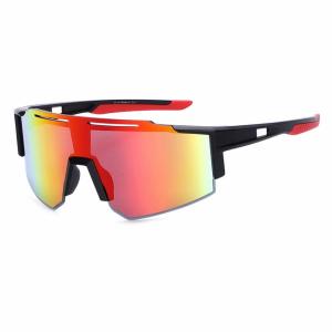 Sportowe okulary przeciwsłoneczne lustrzanki z filtrem UV400 Black/Red SVM-11D