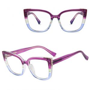 Damskie okulary kocie oczy zerówki do komputera BLUE LIGHT 25146D