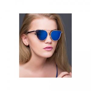 Damskie okulary przeciwsłoneczne Glam Rock Kocie oczy lustrzanki 1475