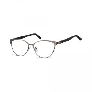 Oprawki okularowe kocie oczy damskie stalowe,giętki zausznik Sunoptic 980C grafitowe