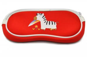 Etui Futerał na okulary dla dzieci Czerwone z zebrą SC-10C