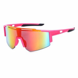 Sportowe okulary przeciwsłoneczne lustrzanki z filtrem UV400 Różowe SVM-11F
