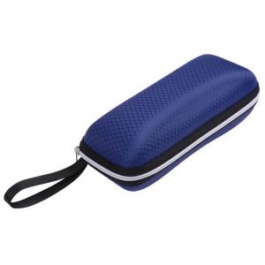 Granatowe Etui okularowe futerał na zamek z uchwytem ETC-97A