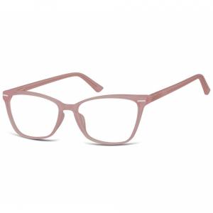 Damskie okulary optyczne zerówki kocie oczy Sunoptic CP118E mleczny różowy