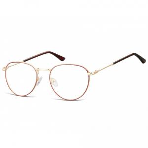 Okulary oprawki owalne Lenonki optyczne 920 złoto-bordowe