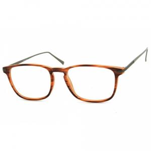 Okulary oprawki korekcyjne Nerdy zerówki Sunoptic CP144G brązowe - imitacja drewna