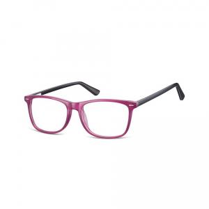 Zerówki klasyczne okulary oprawki Sunoptic CP153C purpurowe, flex