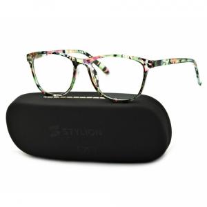 Damskie Okulary do Czytania moc: +1,5 w kwiatki ST312