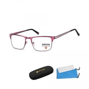 Oprawki korekcyjne okulary optyczne prostokątne Montana flex MM604F fioletowy + srebrny