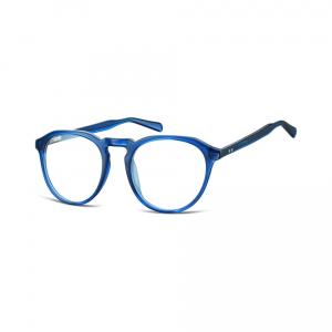 Okrągłe Okulary oprawki Lenonki zerówki korekcyjne Sunoptic AC21D ciemny niebieski