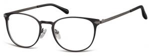 Okulary Oprawki damskie kocie oczy stalowe Sunoptic 992A czarno grafitowe