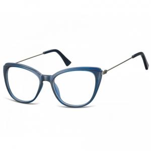 Okulary oprawki zerówki korekcyjne Kocie Oczy Sunoptic AC8B granatowe
