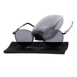 Okulary przeciwsłoneczne lenonki z polaryzacją i filtrem UV400 Czarne POL-112