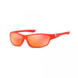 Okulary dziecięce sportowe Unisex czerwone matowe lustrzane CS90B