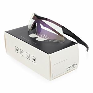 Ochronne elastyczne okulary rowerowe bezbarwne polikarbonowe z filtrem UV400 ESTILLO EST-412-0