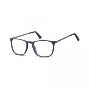Okulary oprawki zerówki korekcyjne nerdy Unisex Sunoptic AC25E ciemnofioletowe