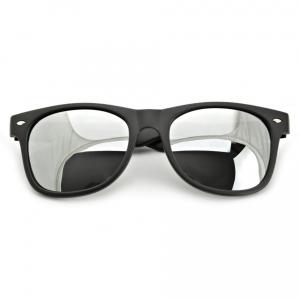 Okulary przeciwsłoneczne Nerd Lustrzanki Czarne Mat 799-2