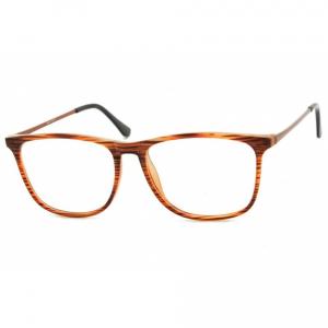 Okulary oprawki korekcyjne Nerdy zerówki Sunoptic CP142G brązowe - imitacja drewna