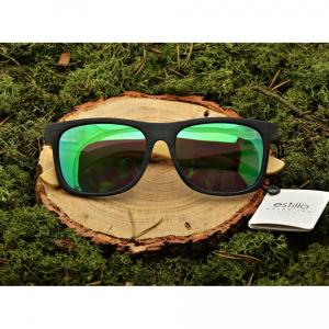 Drewniane męskie okulary przeciwsłoneczne z polaryzacją i filtrem UV400 EST-406A