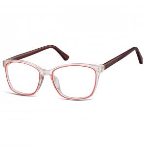 Damskie kocie oprawki korekcyjne okulary zerówki TR-99D bezbarwny/czerwony