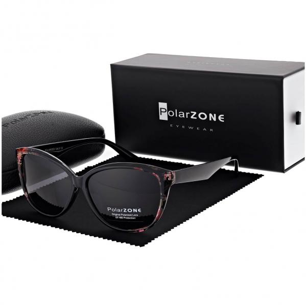 Damskie kocie okulary przeciwsłoneczne z polaryzacją i filtrem UV400 POL-812 PolarZone