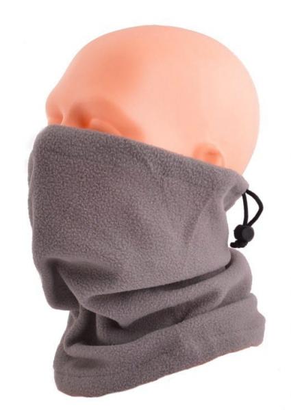Polarowy Komin - Czapka - Szalik - Chusta - Kominiarka, kolor szary
