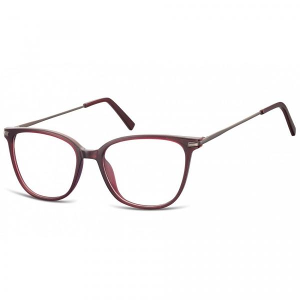 Okulary oprawki zerówki korekcyjne Nerdy Unisex Sunoptic AC26D bordowe