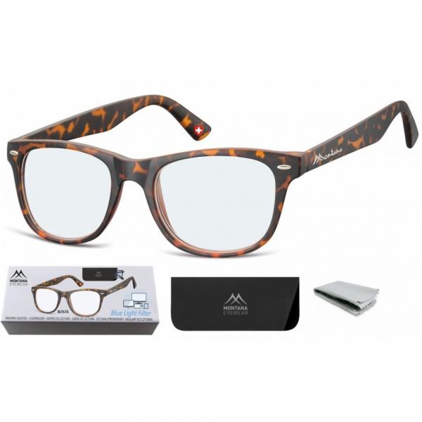 Okulary z filtrem do Komputera i Czytania moc: +2,50 Plusy z Antyrefleksem Montana BLFBOX67A