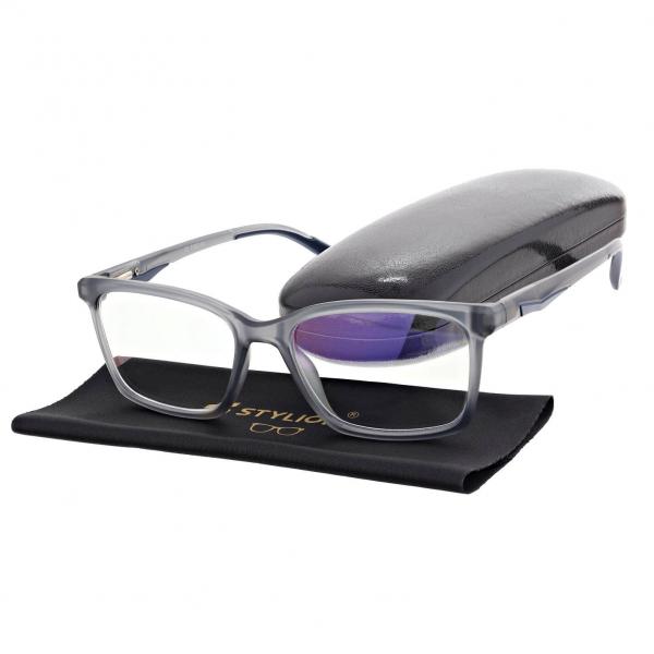 Męskie okulary +3.25 do czytania i komputera Blue Light ST339 szare