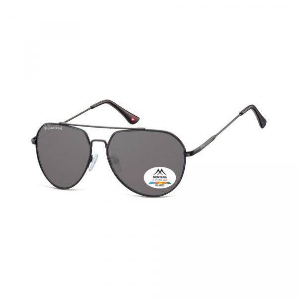 Czarne Pilotki okulary aviator Montana MP90B polaryzacyjne