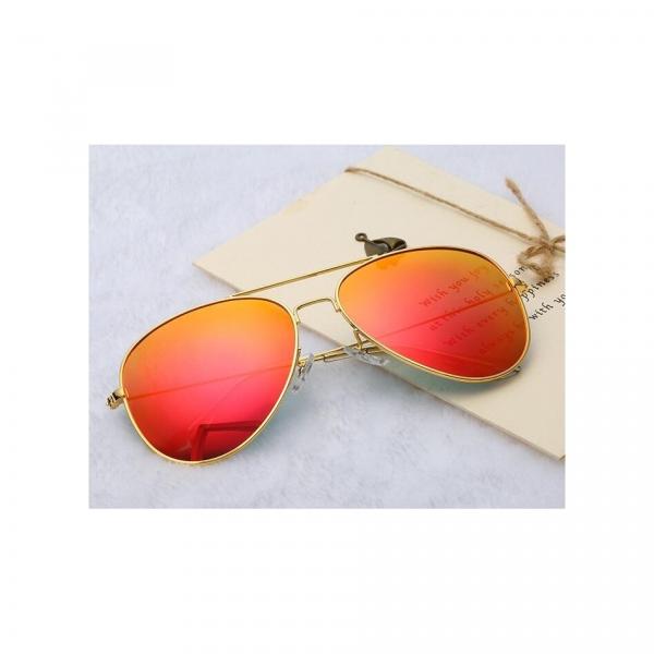 Okulary Pilotki złoto pomarańczowe aviator przeciwsłoneczne 2163h