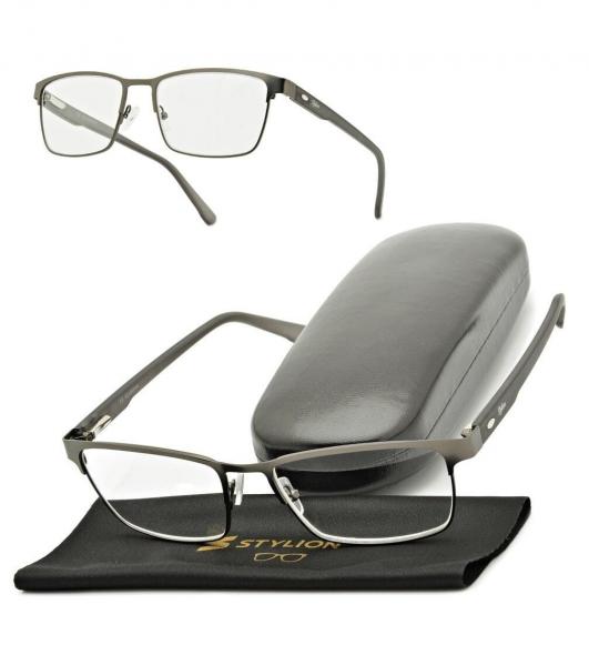 Plusy +0.75 Męskie okulary do czytania korekcyjne ST330