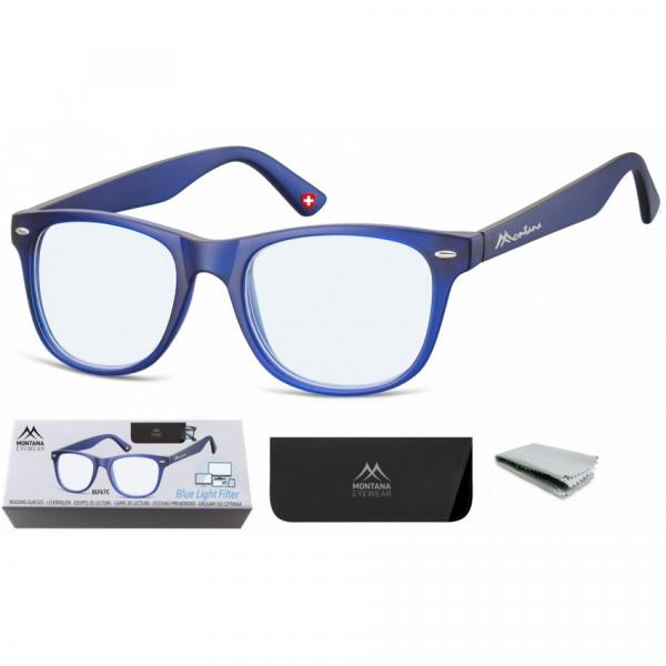 Okulary z filtrem do Komputera i Czytania moc: +2,50 Plusy z Antyrefleksem Montana BLFBOX67C