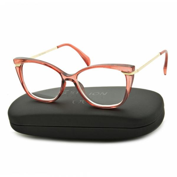 Damskie Okulary do Czytania moc: +2,5 Kocie Oczy ST314