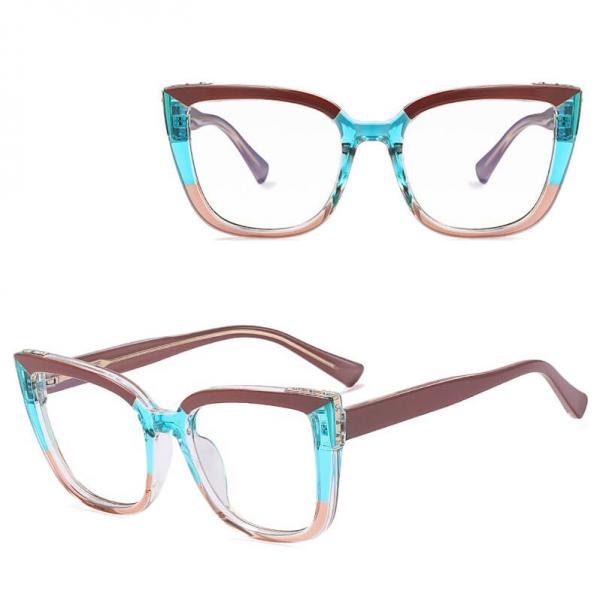 Damskie okulary kocie oczy zerówki do komputera BLUE LIGHT 25146F