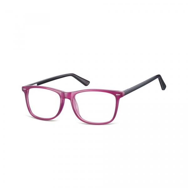 Zerówki klasyczne okulary oprawki Sunoptic CP153C purpurowe, flex