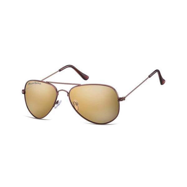 Kawowe Pilotki okulary lustrzane aviator MS94D
