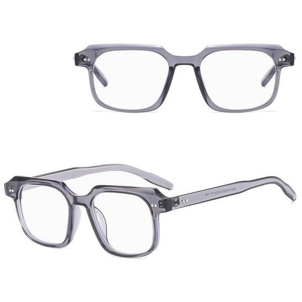 Okulary Nerdy zerówki do komputera z filtrem BLUE LIGHT STL22D szare transparentne + akcesoria