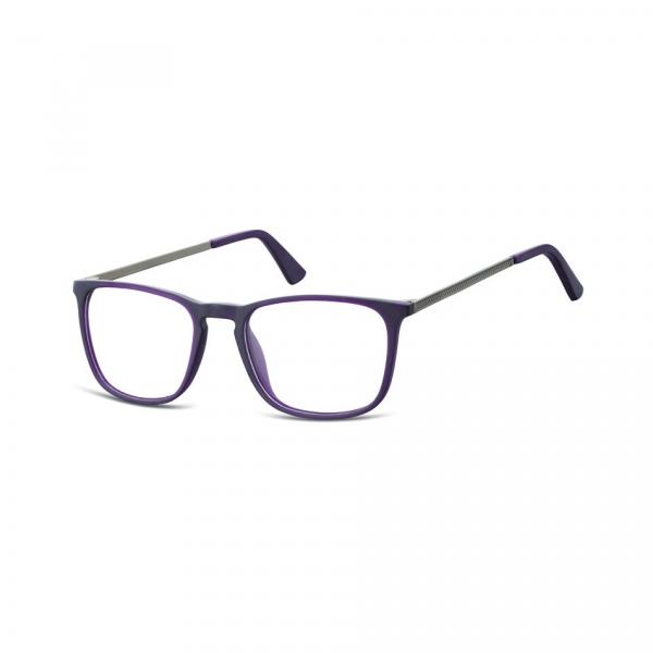 Okulary oprawki zerówki korekcyjne nerdy Unisex Sunoptic AC25E ciemnofioletowe