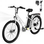 Rower elektryczny dla dorosłych z oponą 26\'\' 36V 15.6Ah APP EVERCROSS-EK8 Biały