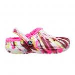 Klapki dziecięce Crocs Classic Lined Marbled ocieplane
