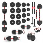 Zestaw ciężarów hantle/sztanga/kettlebell SET 6w1 HMS SGN