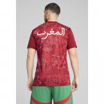 Męska koszulka przedmeczowa Maroko PUMA Intense Red Archive Green