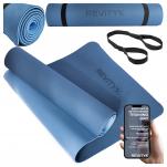 Mata do ćwiczeń jogi pilatesu fitness Revity niebieska 183 x 61 x 0.6 cm