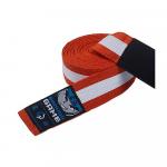 Pas do BJJ dla dzieci Ground Game pomarańczowy z białą belką