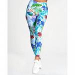 Legginsy sportowe damskie z wysokim stanem z kieszenią Fairy Blue